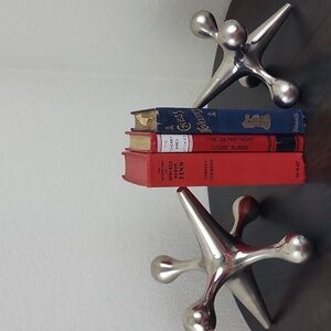 Vintage MCM style Oversized Metal Jacks Chrome Made in India